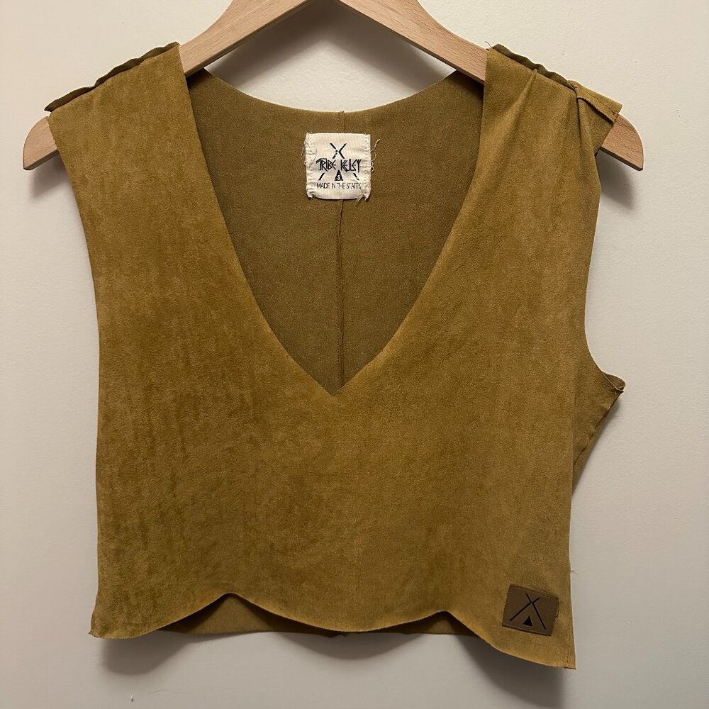 Tribe Kelley Honey Suit Suede Crop Top